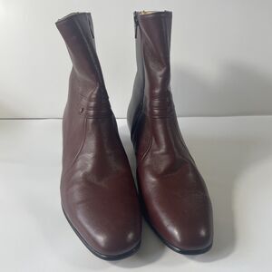 Besserro Ankle Boots Brown Leather Mens 8.5/27.5 Retro Business Professional